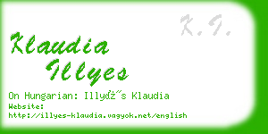 klaudia illyes business card
